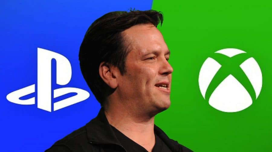 PlayStation-e-Xbox-logos-atras-de-Phil-Spencer-900x503